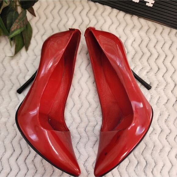 GUCCI RED PATENT LEATHER HEELS 7.5B - Picture 8 of 11
